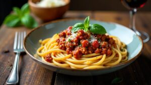 Spaghetti Bolognese mit Bremer Knipp