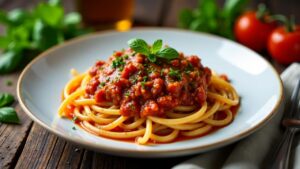 Spaghetti Bolognese mit Hamburger Labskaus