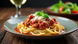 Spaghetti Bolognese mit Mainzer Fleischwurst