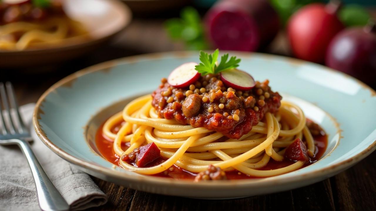 Spaghetti Bolognese mit Norddeutschem Labskaus