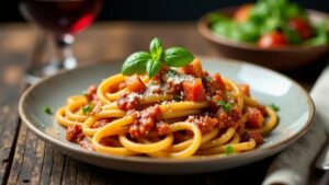 Spaghetti Bolognese mit Pfälzer Saumagen