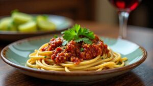 Spaghetti Bolognese mit Rendsburger Labskaus