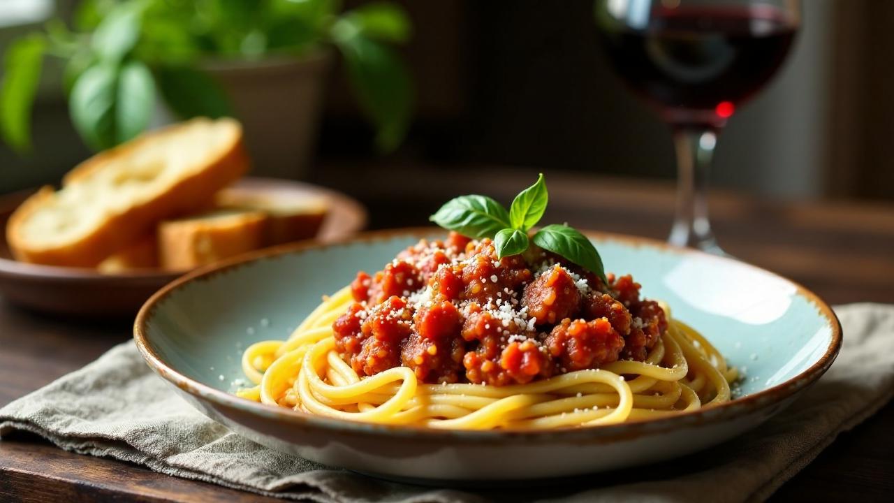 Spaghetti Bolognese mit Schwarzwälder Schinken