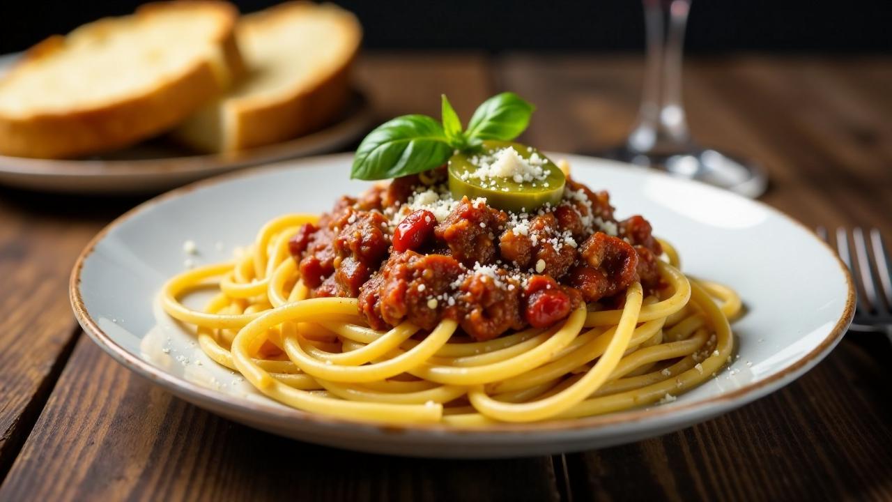 Spaghetti Bolognese mit Spreewälder Gurken