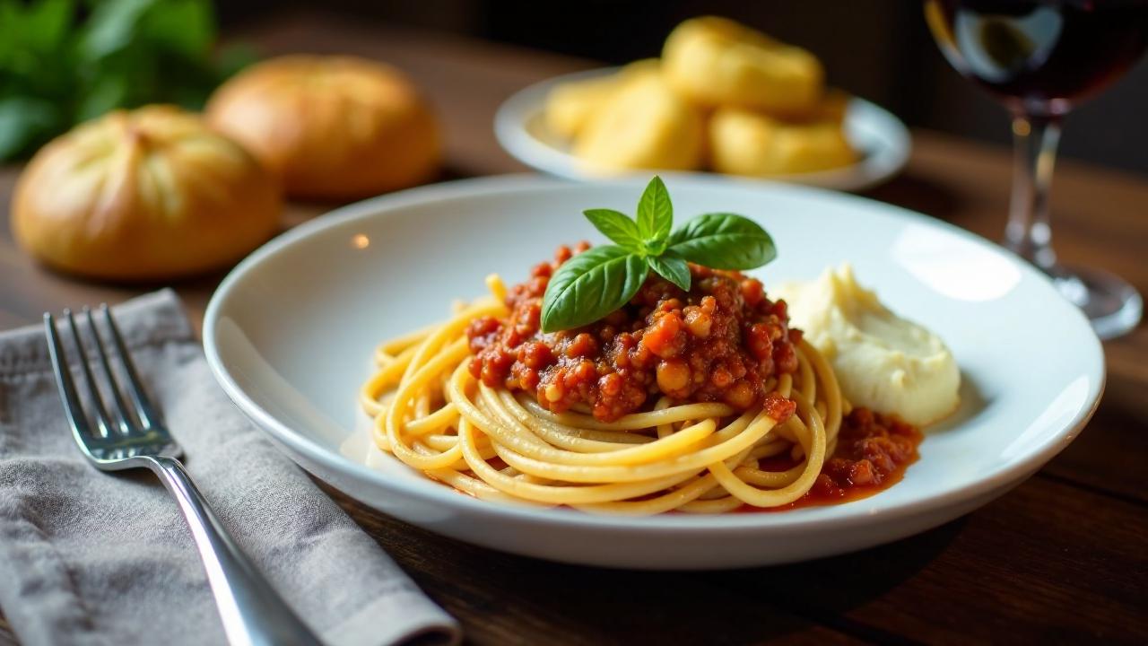 Spaghetti Bolognese mit Thüringer Klößen