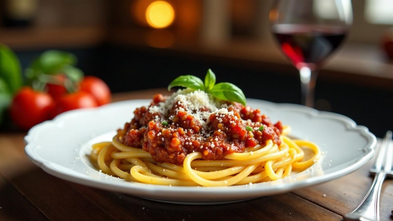 Spaghetti Bolognese mit Thüringer Weinsauce