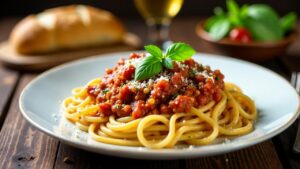 Spaghetti Bolognese mit Westfälischem Schinken