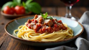 Spaghetti Bolognese nach Bayerischer Schweinshaxe