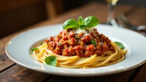 Spaghetti Bolognese nach Olper Art