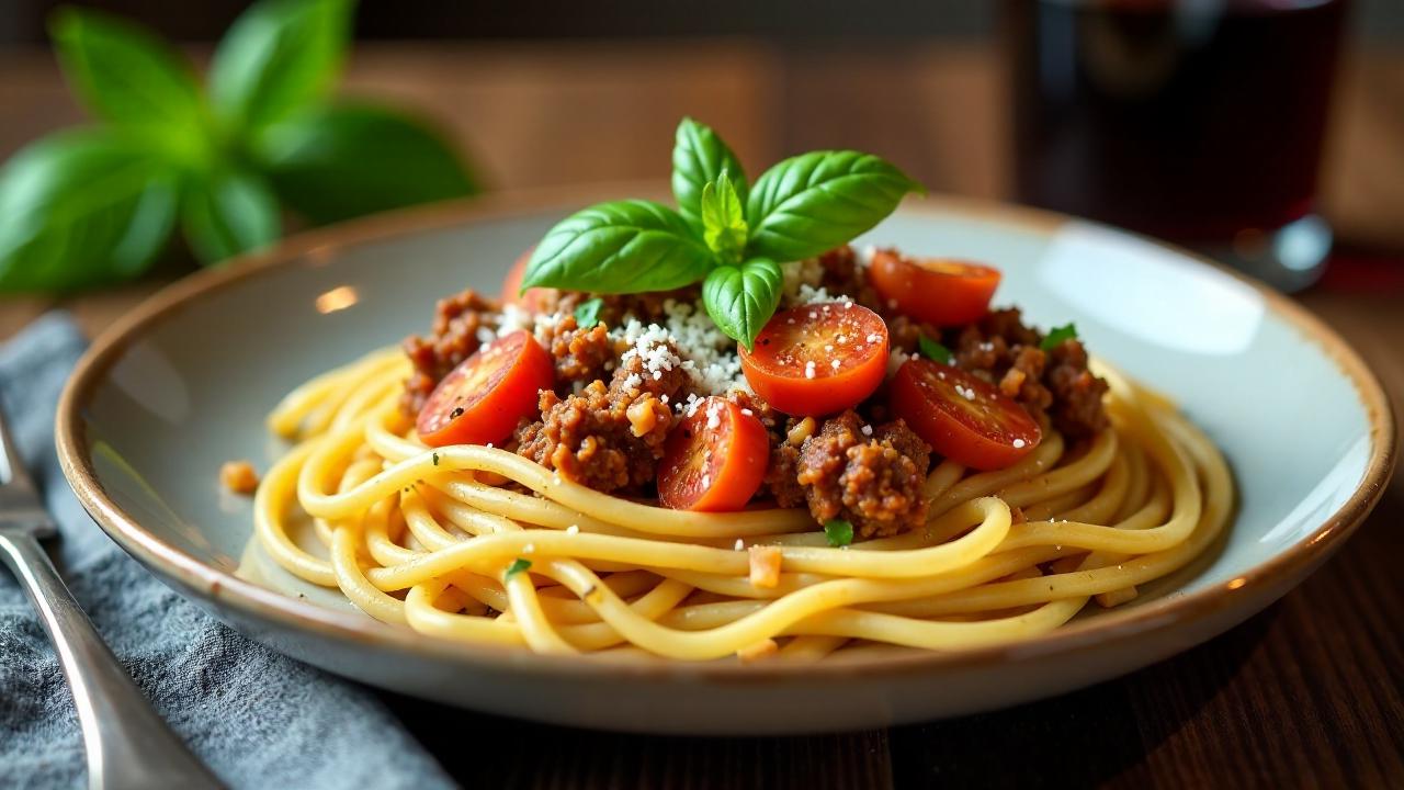 Spaghetti Bolognese nach Schwäbischer Zwiebelkuchen