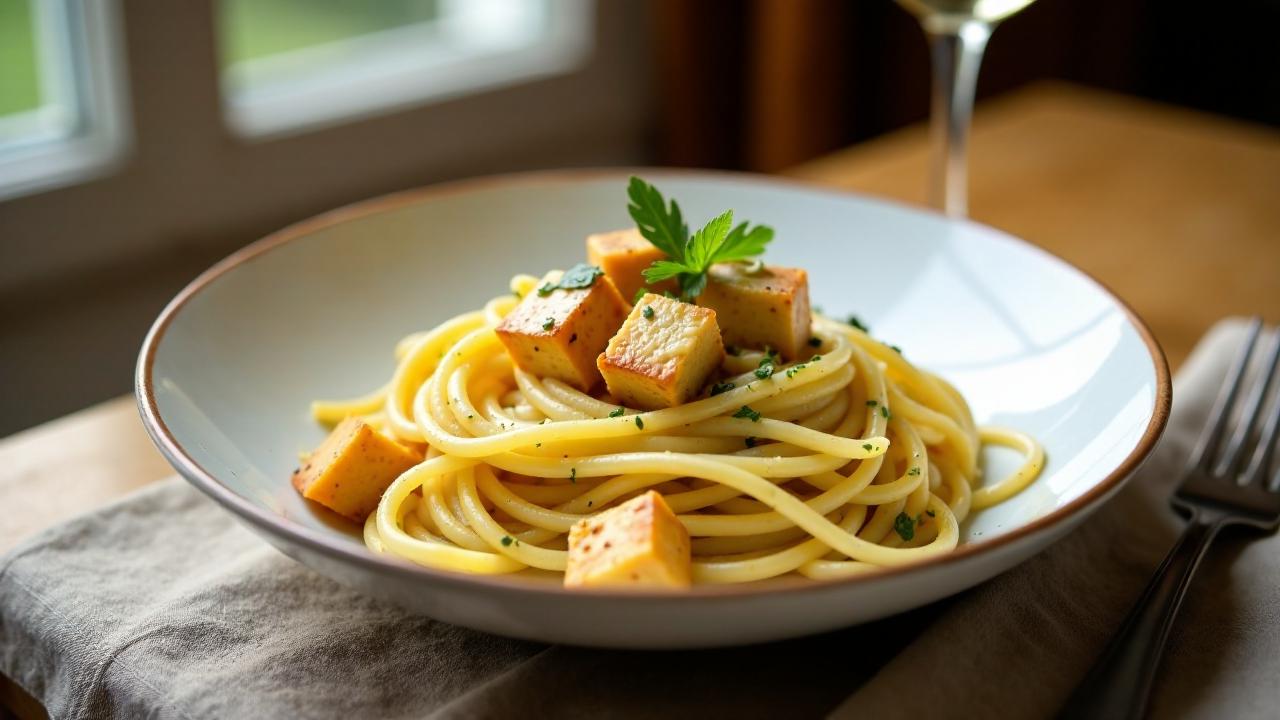 Spaghetti Carbonara vegetarisch