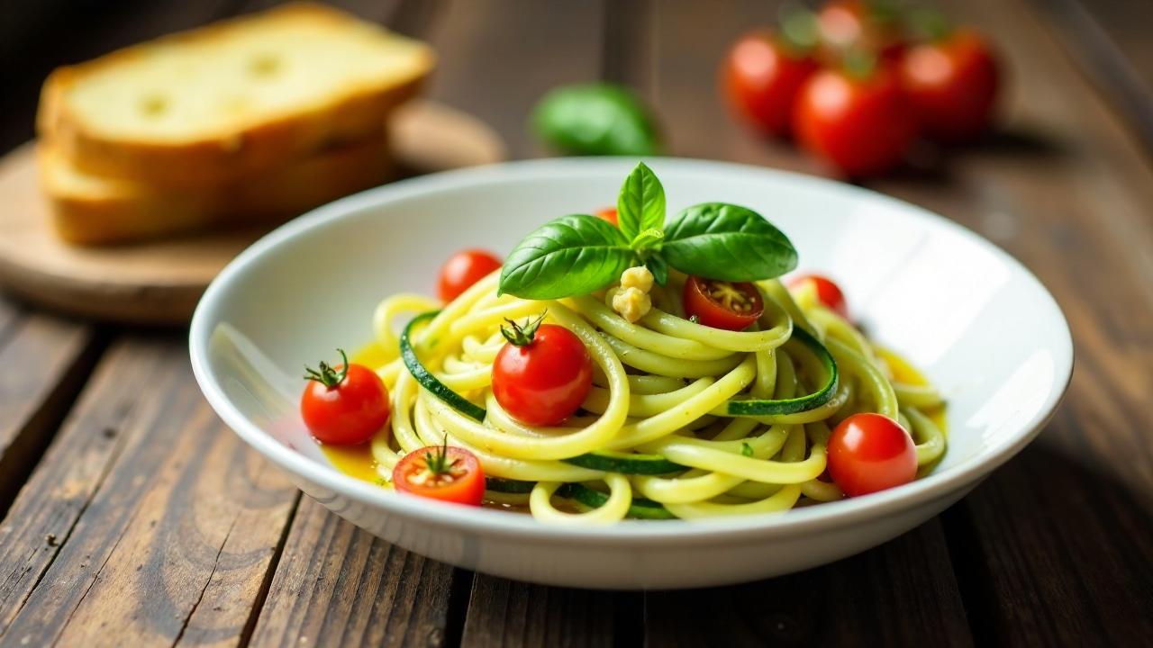 Spaghetti Zoodles aus überreifer Zucchini