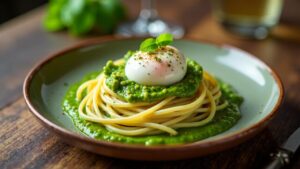 Spaghetti mit Grüner Soße