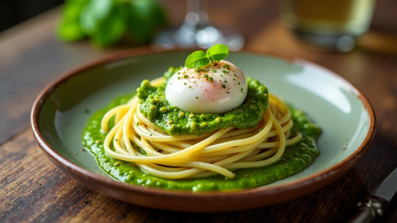 Spaghetti mit Grüner Soße