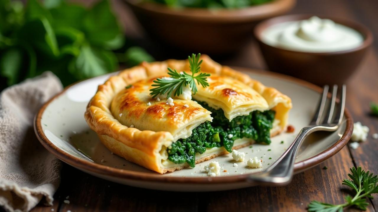 Spanakopita - Spinat-Käse-Strudel