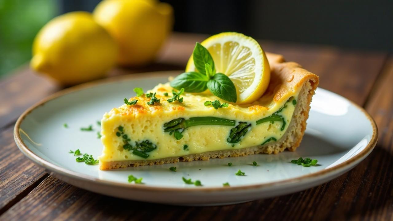 Spargel-Quiche mit Zitrone