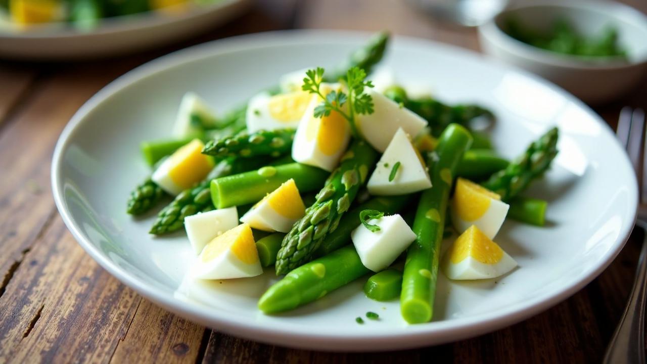 Spargelsalat mit Eier-Dressing