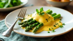 Sparris med Hollandaise (Spargel mit Hollandaise)