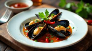 Spicy Green-Lipped Mussels - Pikante Grünschalenmuscheln