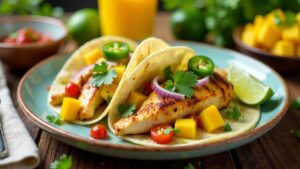 **Spicy Mango Chicken Tacos**