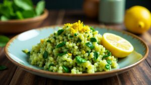 Spinat-Couscous mit Zitronen