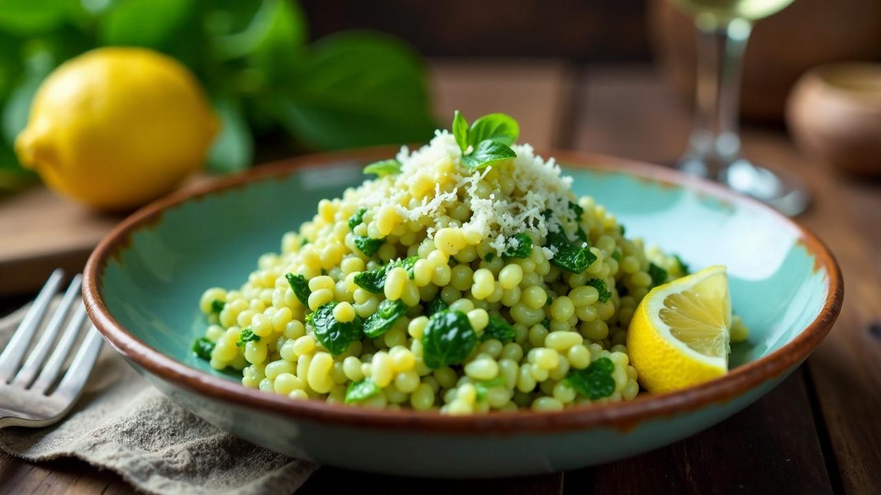 Spinat-Risotto mit Zitrone