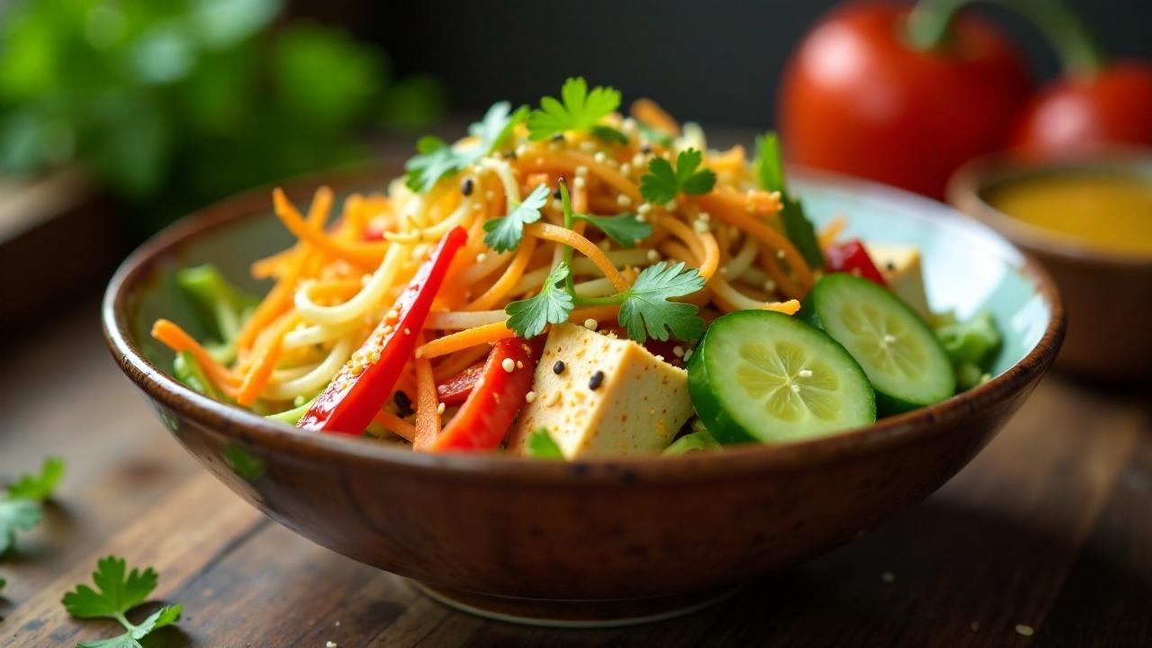 Sprossen-Salat mit Tofu