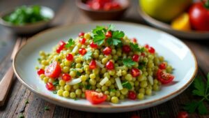 Sprouted Lentil Chaat