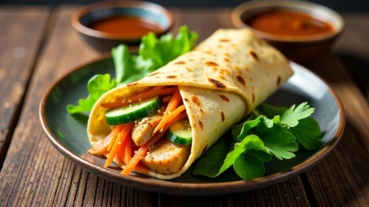 Ssamjang Chicken Wraps - Hähnchen in würziger Ssamjang