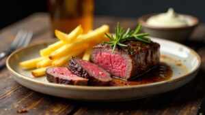 Steak Frites: Steak mit Pommes Frites