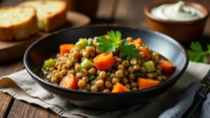 Stewed Lentils: Linseneintopf