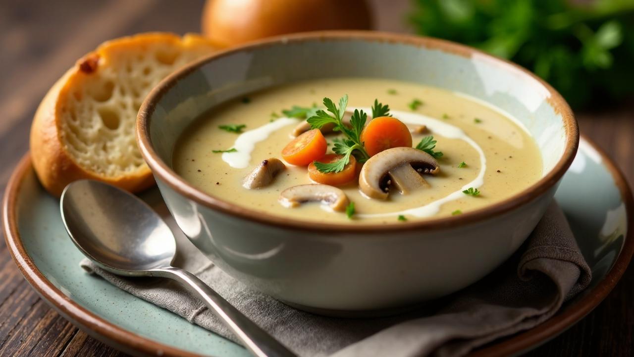 Sēņu zupa: Pilzsuppe