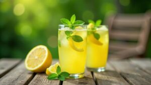 Surinaamse Limonade – Zitronenlimonade mit Minze