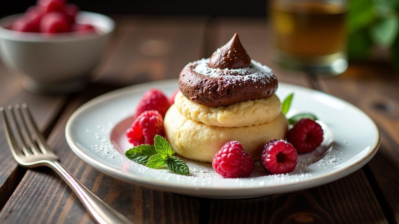 Sursilvaner Ribislar - Nachtisch aus Schokoladensoufflé