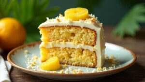 **Sweet Pineapple and Coconut Cake**