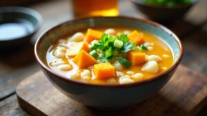 Sweet Potato Congee - Süßkartoffel-Reissuppe