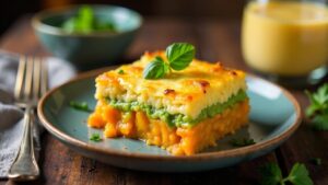 Sweet Potato and Leek Casserole - Süßkartoffel-Lauch-Auflauf