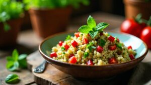 Tabouleh mit Granatapfel (Erfrischender Kräutersalat)