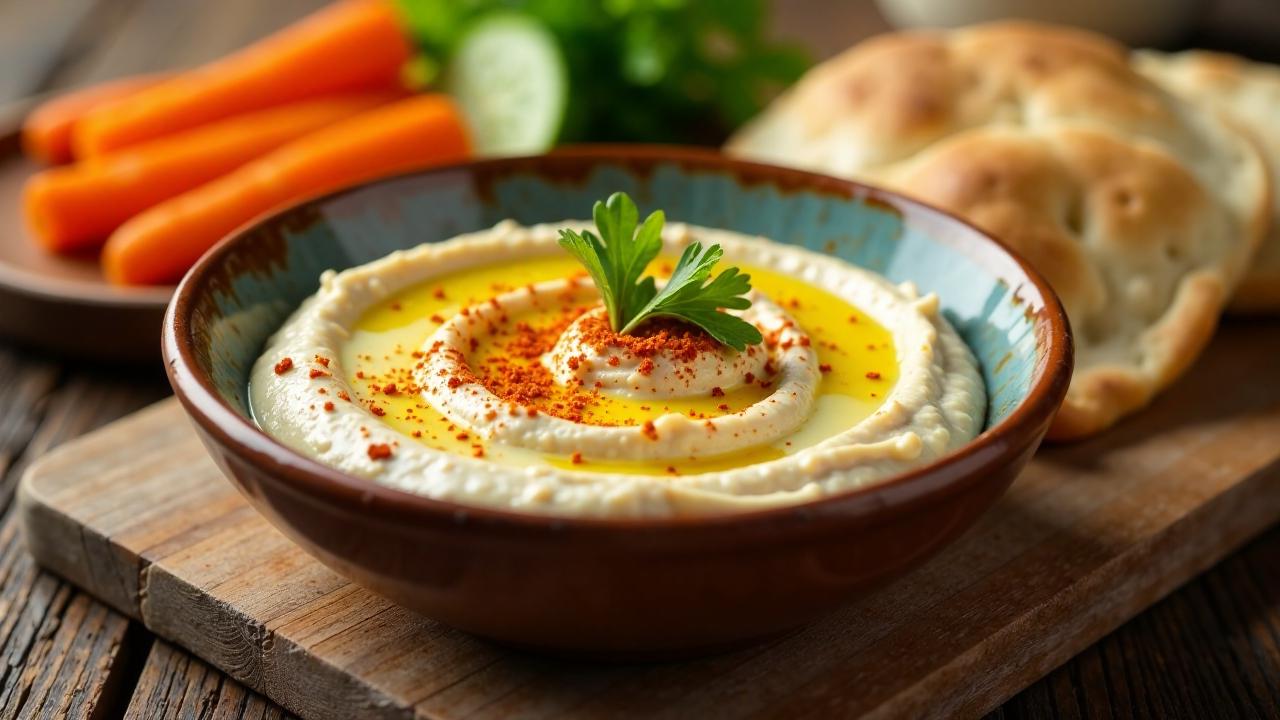 Tahini-Dip mit Olivenöl