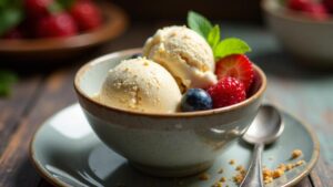 **Tahitian Vanilla Bean Ice Cream**