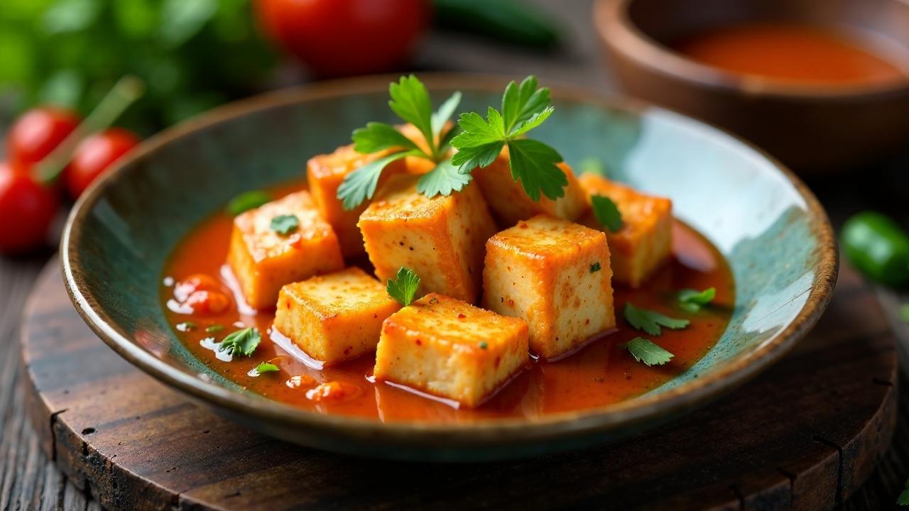 Tahu Gejrot – Gebratener Tofu mit würziger Sauce