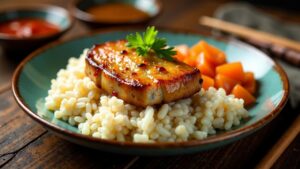 Taiwanese Pork Chop Rice (Schweinekotelett-Reis)