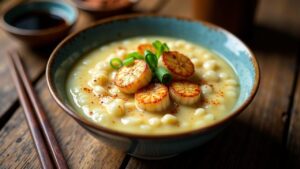 Taiwanese Scallop Porridge (Jakobsmuschel-Congee)