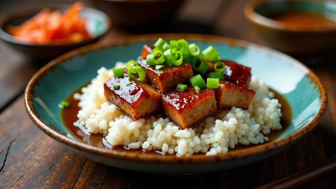 Taiwanese Soy Braised Pork Belly (Sojageschmortes Schweinebauch)