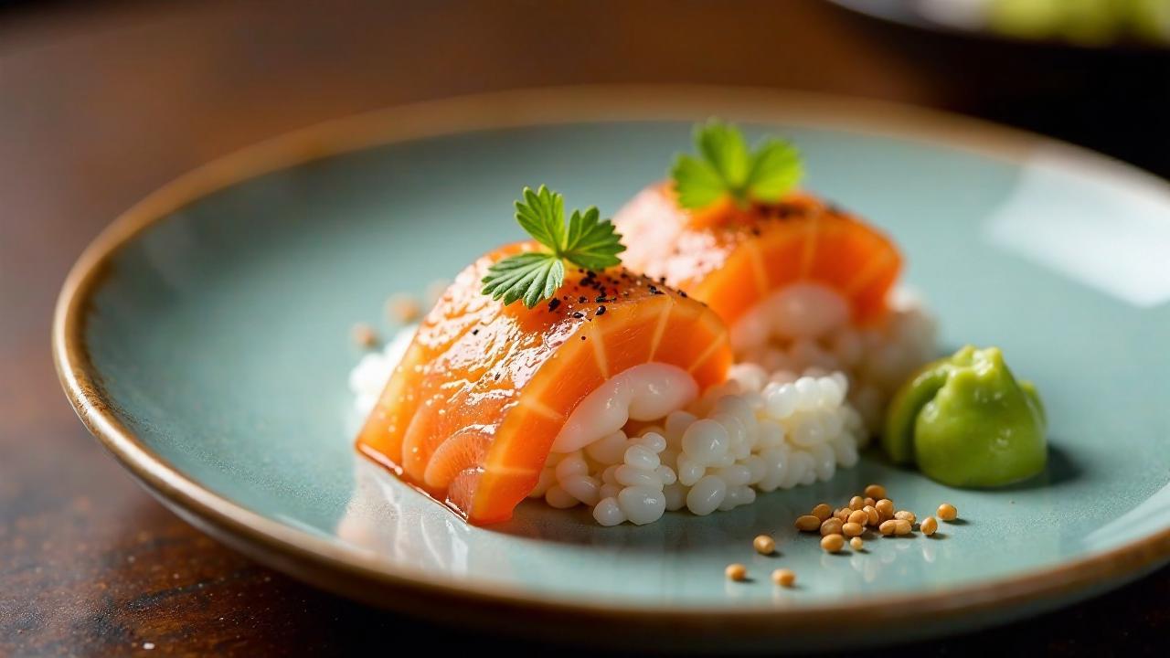 Tamari Scallops Nigiri (Tamari-Jakobsmuschel-Nigiri)