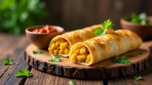 Tanzanian Chapati-Aloo Roll - Chapati-Kartoffel-Rolle