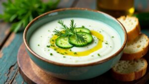 Tarator - Kalte Gurken-Joghurt-Suppe