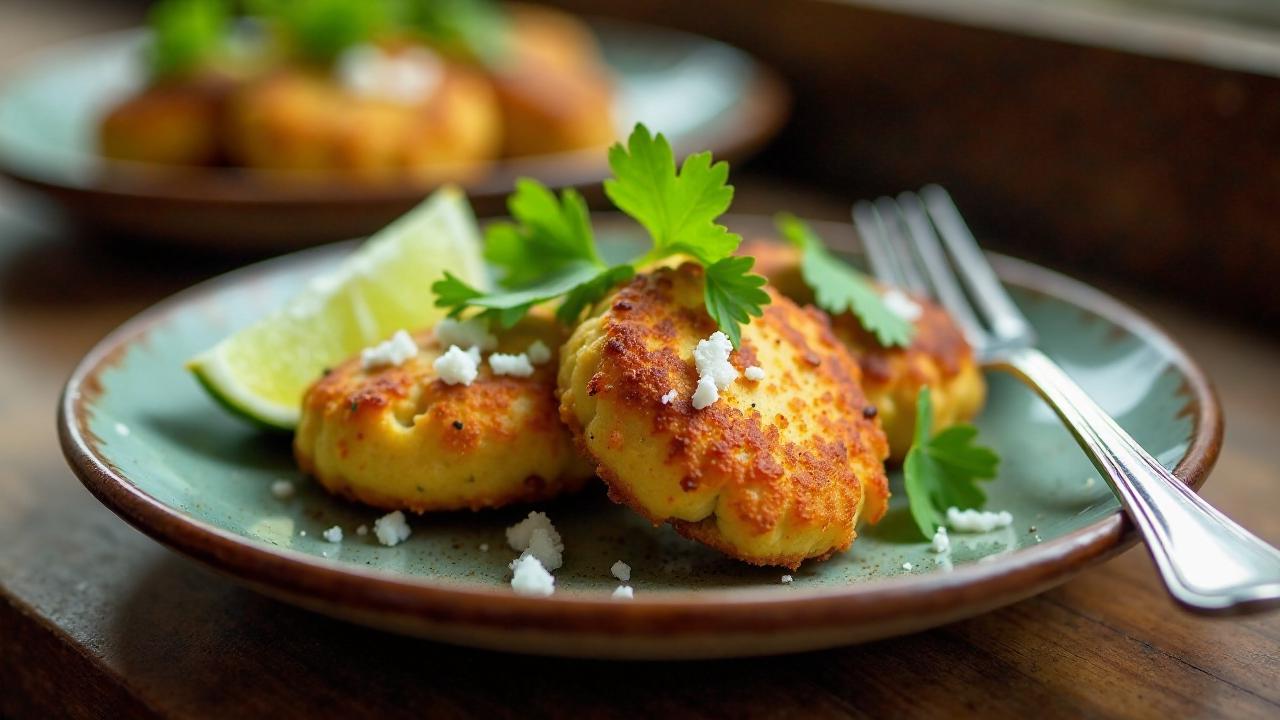 Taro-Bratlinge mit Kokosnuss