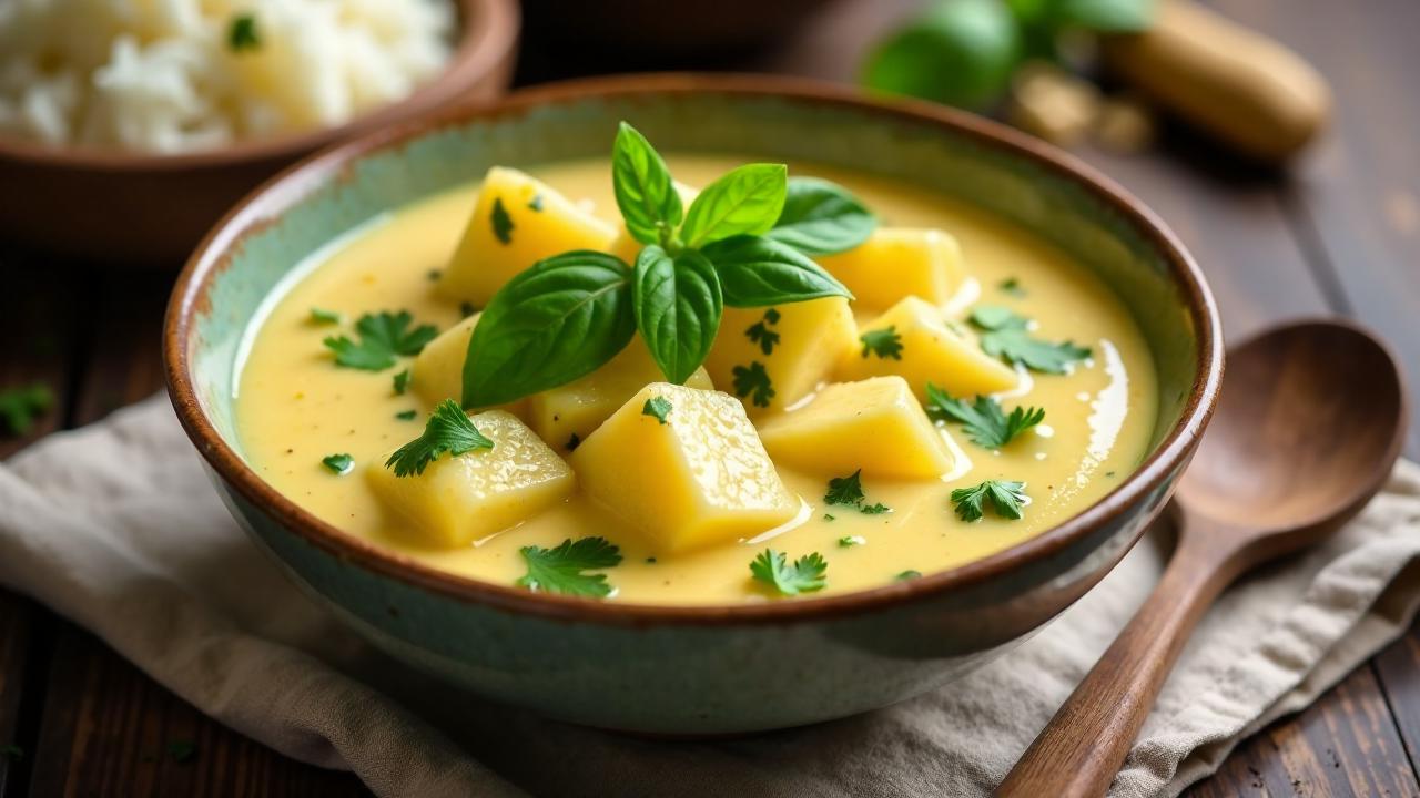 Taro-Curry mit frischen Kräutern