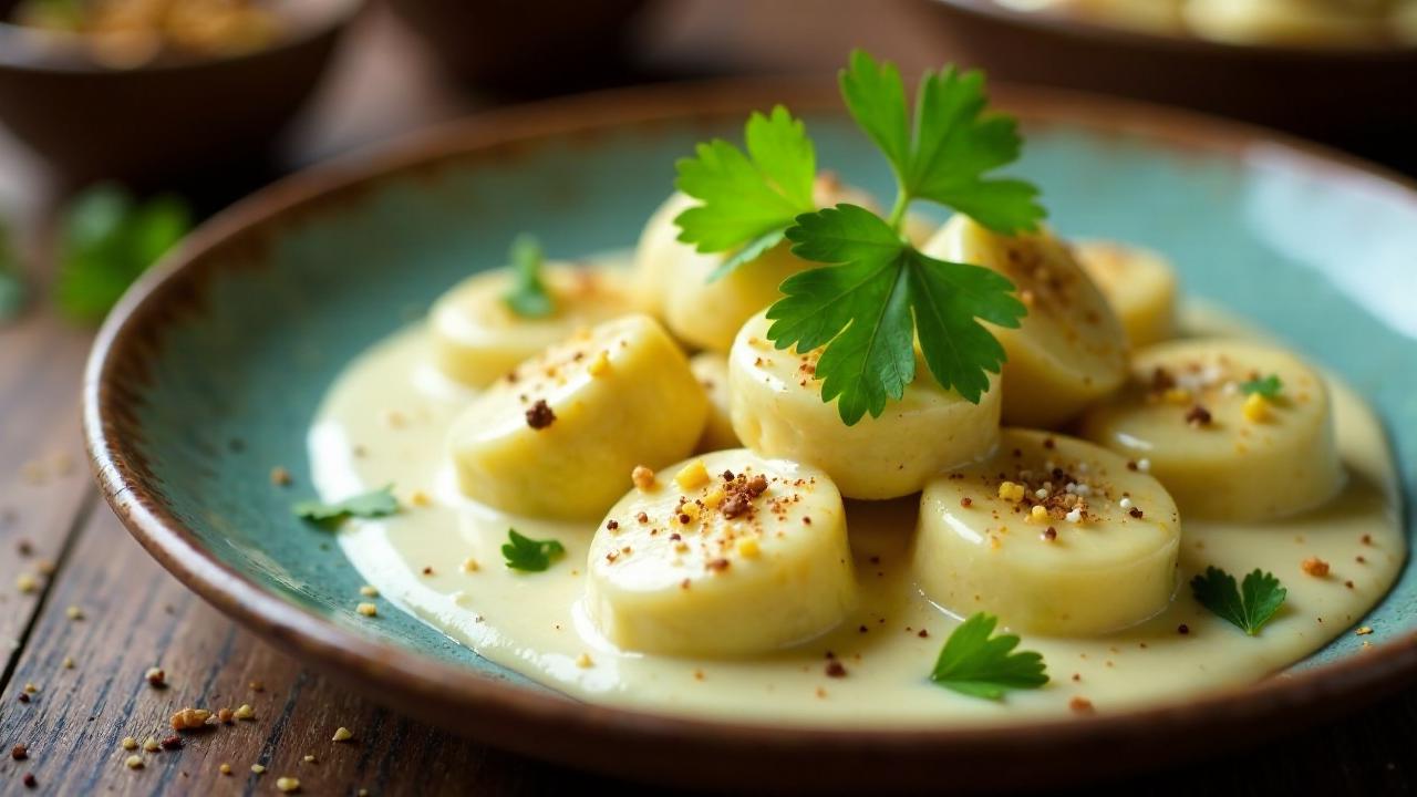 Taro-Gnocchi auf Melanesisch